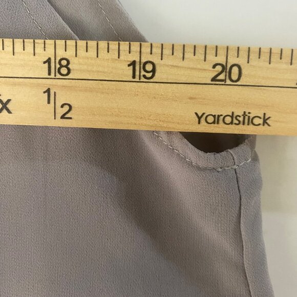 Sheilay‎ Sleeveless Midi A-Line Chiffon Dress XL Light Gray Lined Cocktail Event - Picture 6 of 7